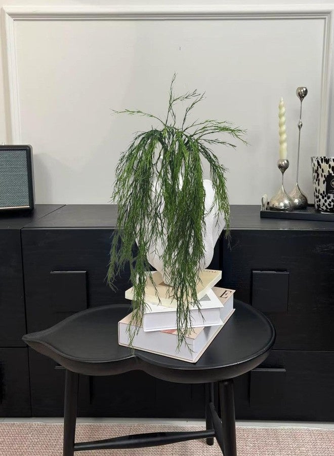QFSH 2Pcs Artificial Hanging Greenery Plant Realistic Fern Branch for Wedding Decor Indoor Wall Art Jungle Party Home Decoration - Image 2