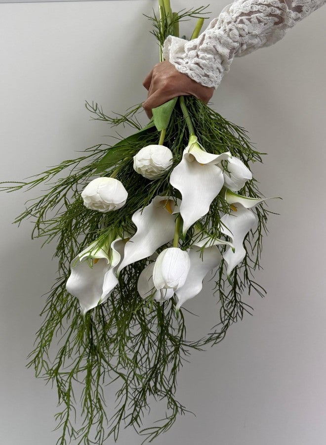 QFSH 2Pcs Artificial Hanging Greenery Plant Realistic Fern Branch for Wedding Decor Indoor Wall Art Jungle Party Home Decoration - Image 3