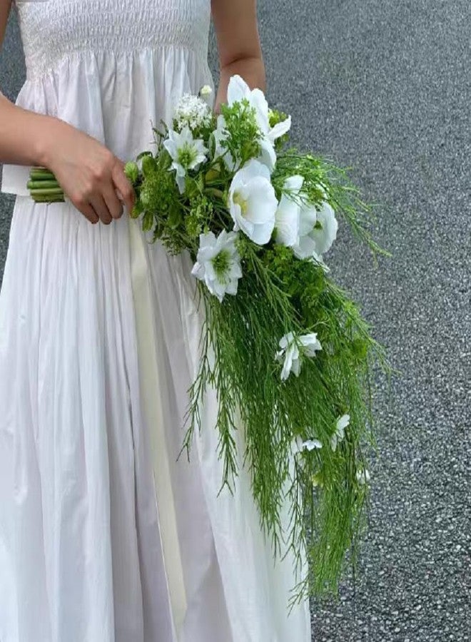 QFSH 2Pcs Artificial Hanging Greenery Plant Realistic Fern Branch for Wedding Decor Indoor Wall Art Jungle Party Home Decoration - Image 5