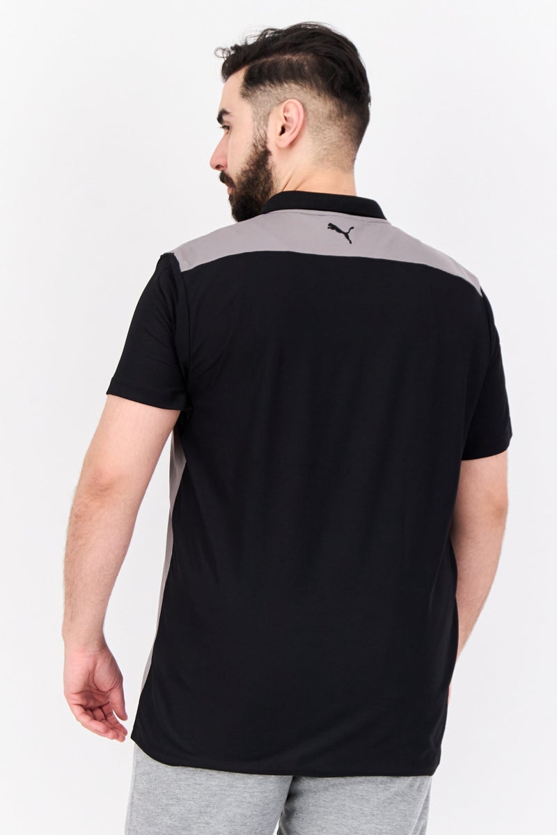 PUMA Men Sportswear Fit Short Sleeves Outdoor Polo Shirt, Black - Image 3