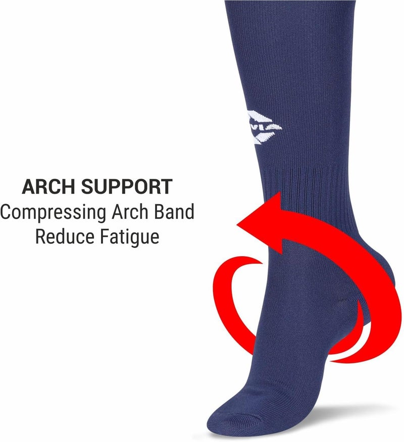 Nivia Plain Encounter Football Stockings, Micro Yarn Stocking, for Men & Women, Knee Length, Soccer Stockings (N. Blue/White,Size-Medium) - Image 4