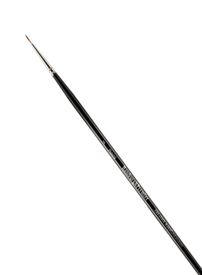 Creative Mark Hamburg Premiere Professional Oil Painting Brushes - Round #2 Oil Paint Brush - Handmade in Germany, Natural & Synthetic Hair Blend, Long Triple-Lacquered Birch Handle - Image 1