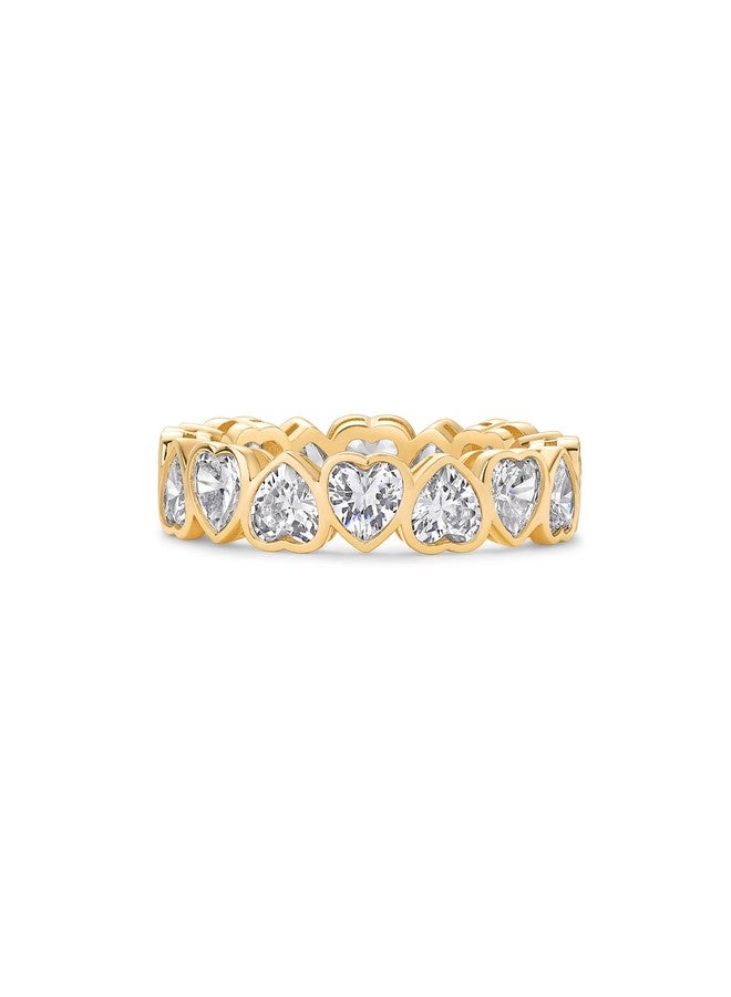 PAVOI 14K Yellow Gold Plated Heart Ring for Women, Yellow Gold - Image 4
