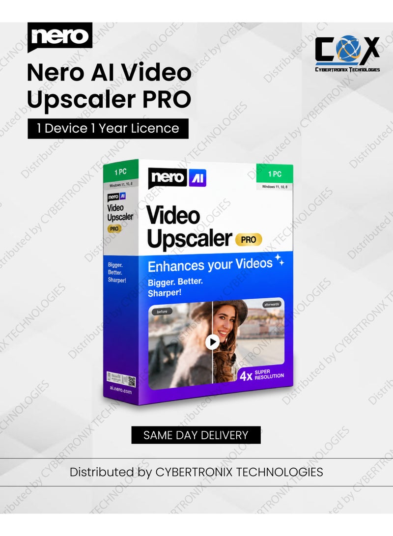 Nero AI Video Upscaler PRO | 1 Device for 1 Year | Digital License | Same Day Delivery