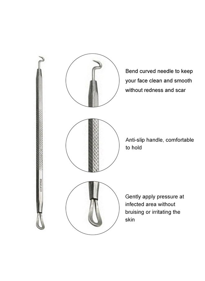 Generic 5-piece Blackhead Remover Kit With Tweezers Silver  - Image 4