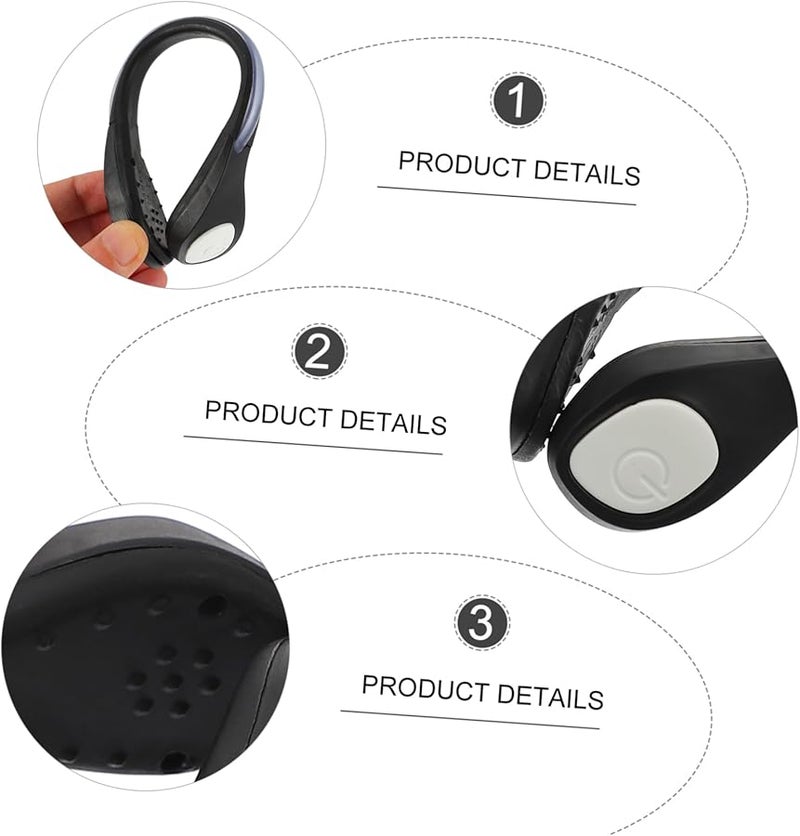 قطعتان من أضواء مشبك الحذاء العاكسة للجري الليلي وركوب الدراجات والسلامة في الهواء الطلق - Image 3