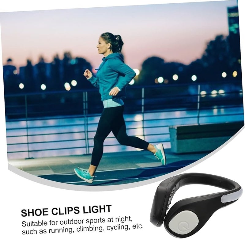 قطعتان من أضواء مشبك الحذاء العاكسة للجري الليلي وركوب الدراجات والسلامة في الهواء الطلق - Image 4