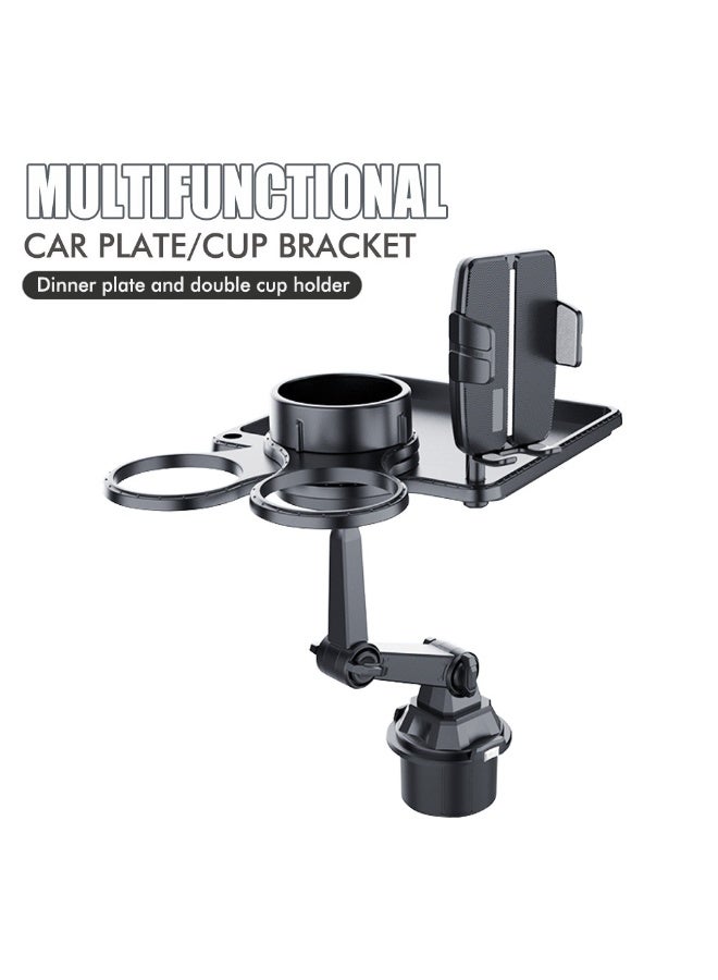 Soofam 2-in-1 Cup Holder Cell Phone Holder for Your Car Bottle Friendly Cup Cell Phone Holder Mount for Car Height Adjustable Sturdy Fit 4-7 inches Phones - Image 1