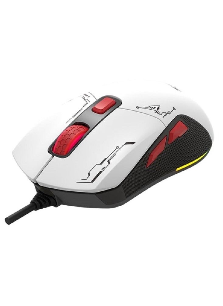XTRIKE ME - GM316W RGB Gaming Mouse - Optical Sensor 7,200 DPI - Detachable Top Covers - Lightweight Only 67G (White) - Image 1