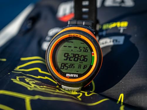 Mares Puck 4 Wrist Dive Computer | Entry-Level Watch-Style One Button Control Underwater Scuba Diving Computer, Black/Orange - Image 3