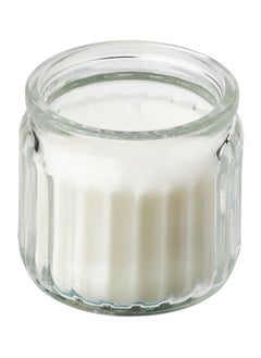 ADLAD Scented candle in glass, Scandinavian Woods/white, 12 hr