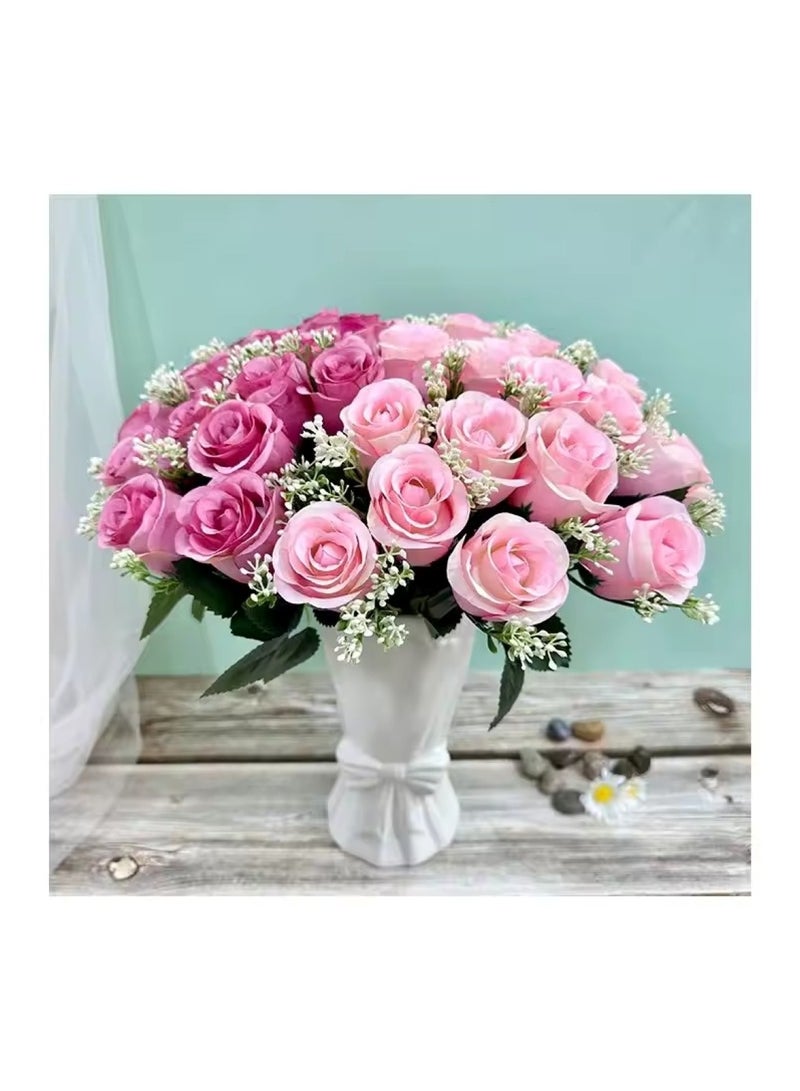 Huitich Artificial Flower Decor for Home, Parties, and Weddings Beige  - Image 4