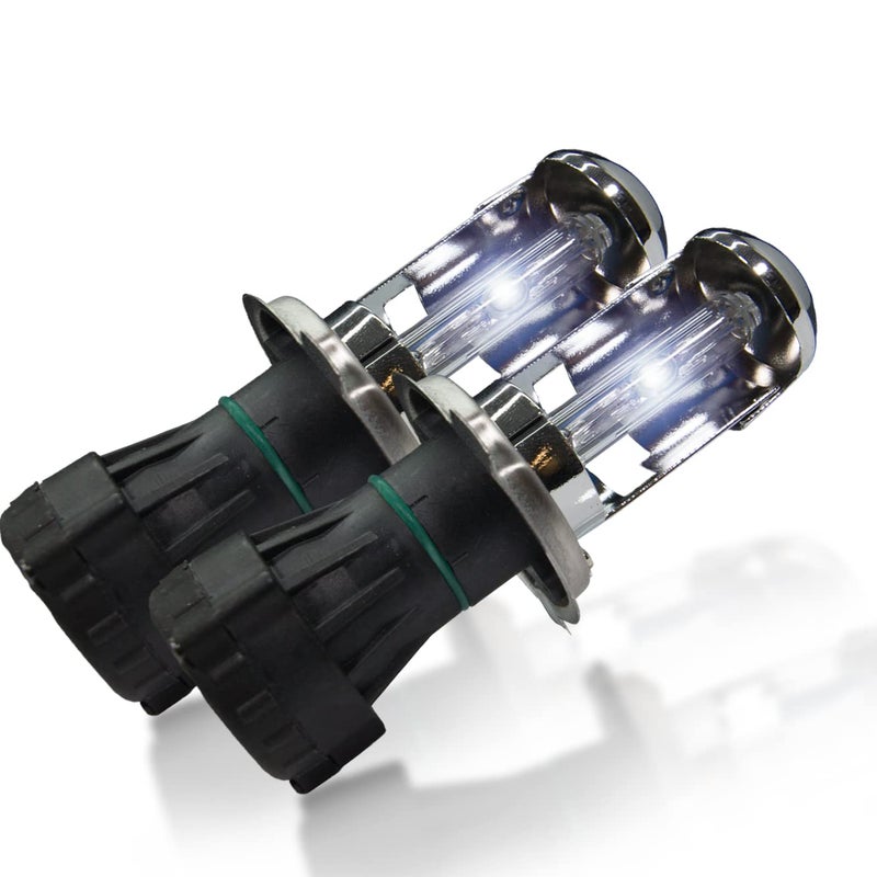 HIDWarehouse AC HID Xenon Replacement Bulbs BiXenon H4 9003 6000K Light Blue 1 Pair