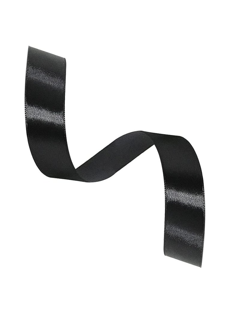 MARKQ Black Satin Ribbon, 24mm x 25yd Fabric Polyester Ribbon for Gift Wrapping, Party Favors, Wedding Decorations, Bow Making, Bouquets, Sewing Projects & Craft Supplies  - Image 3