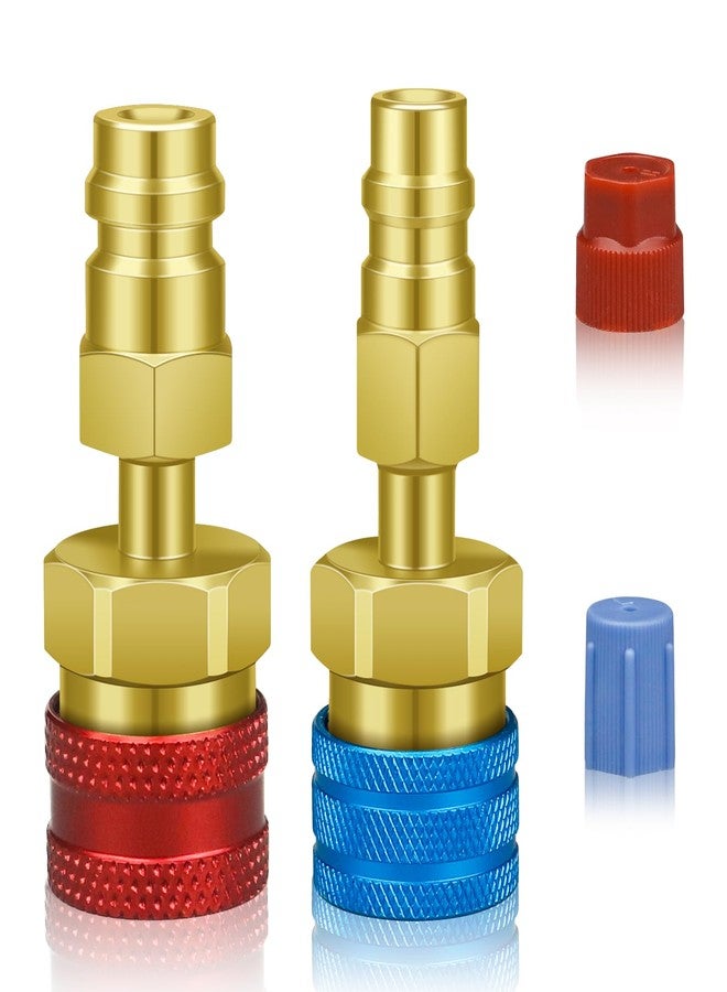 OXDFK R1234YF Adapter, R1234YF to R134A Quick Coupler, 1234yf to 134a Quick Coupler, High Low Side Connector Conversion Kit AC Charging for R1234yf Refrigerant Air Conditioning System Hose Fitting - Image 1