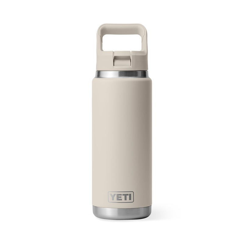 YETI Rambler 26 oz Bottle, Vacuum Insulated, Stainless Steel with Color Matching Straw Cap, Cape Taupe - Image 3