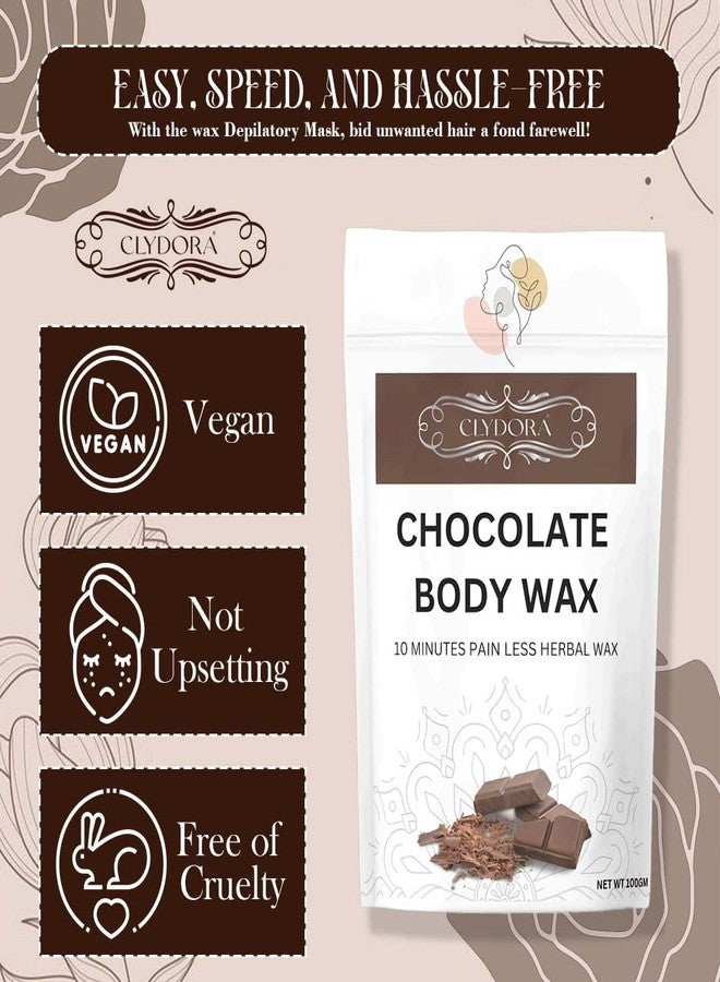 CLYDORA Chocolate Body Wax - 10 Minutes Painless Herbal Wax for Smooth & Soft Skin | Natural Hair Removal Wax for Women & Men | Enriched with Cocoa Extracts | 100g Pack - Image 5