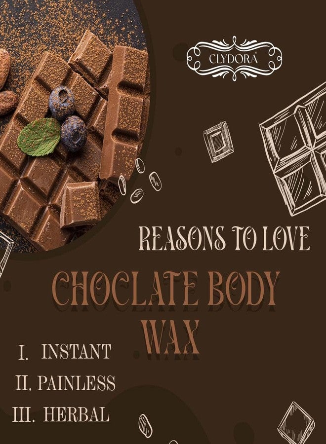 CLYDORA Chocolate Body Wax - 10 Minutes Painless Herbal Wax for Smooth & Soft Skin | Natural Hair Removal Wax for Women & Men | Enriched with Cocoa Extracts | 100g Pack - Image 2