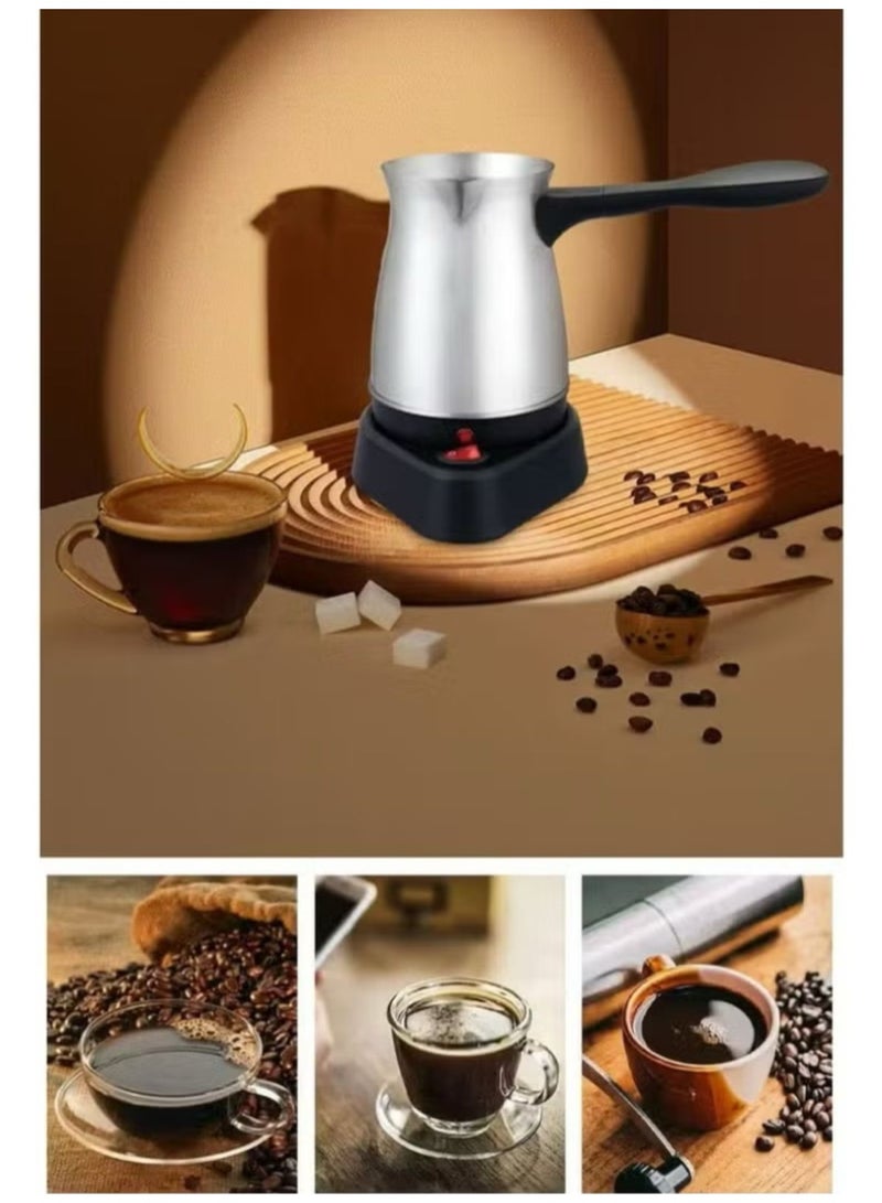 Denx Turkish coffee pot with handle stainless steel electric coffee maker hot water kettle 500ml dx2086 - Image 2
