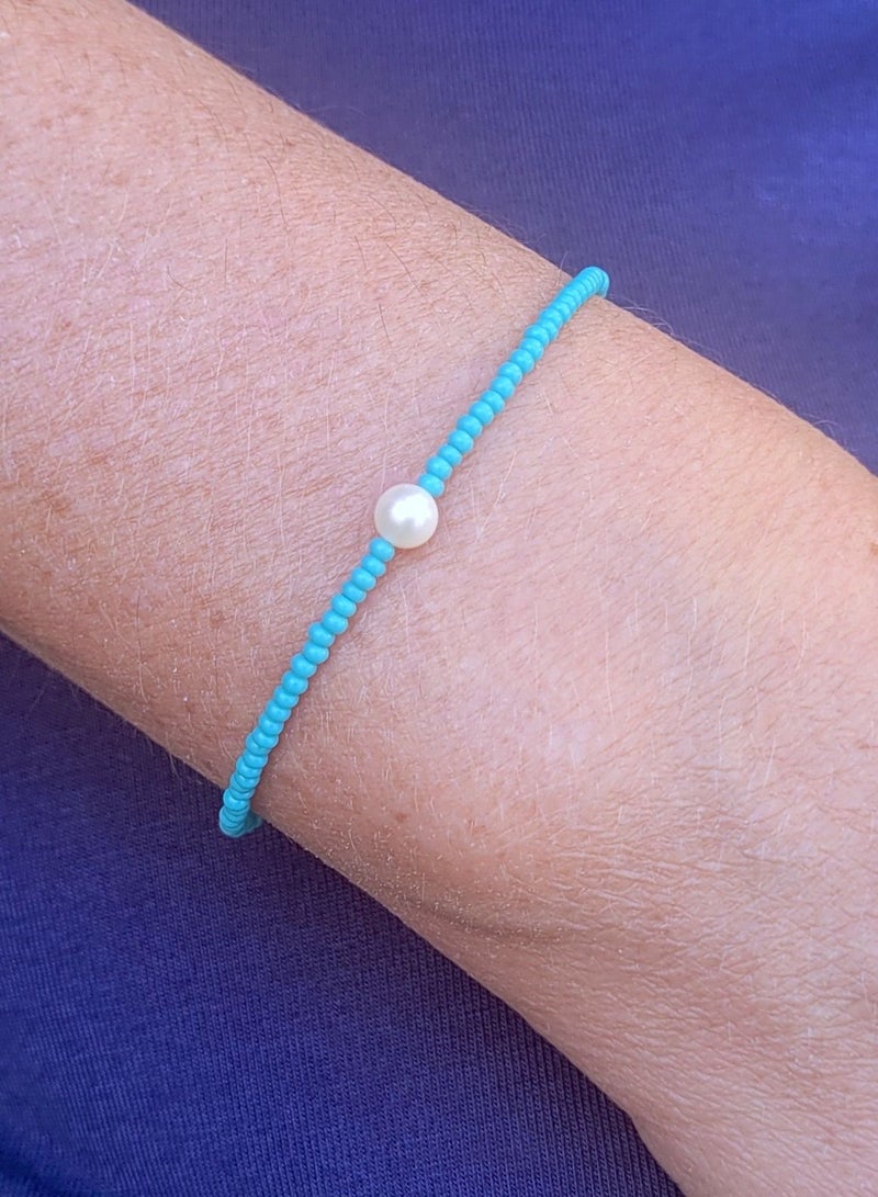 Alwan Jewelry Set of a Bracelet and a Necklace with a Pearl - Image 4