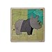 EKOPLAY Tuff Rhinoceros Wooden Puzzle 16 Pieces Jigsaw Puzzle Endangered Animals for Kids 3 Years and Above - Image 3
