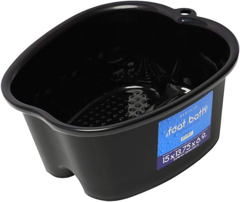 Mantello Foot Soaking Tub- EXTRA LARGE Pedicure Bowl - Foot Bath Basin - Home Foot Spa (Black) - Image 1