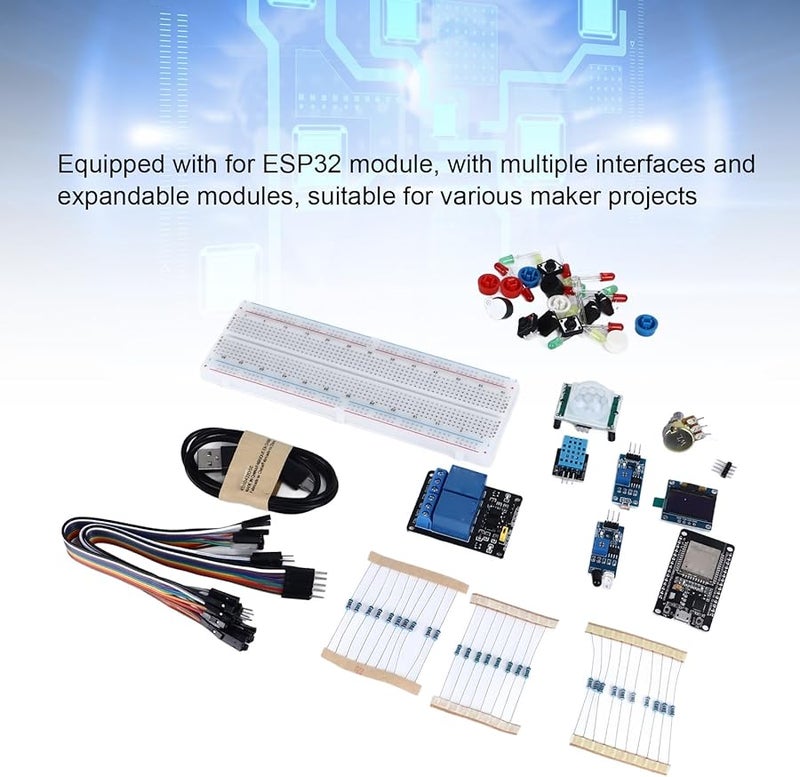 Starter Kit with OLED Display Buzzer and LED for Arduino IDE MicroPython Programming - Image 5