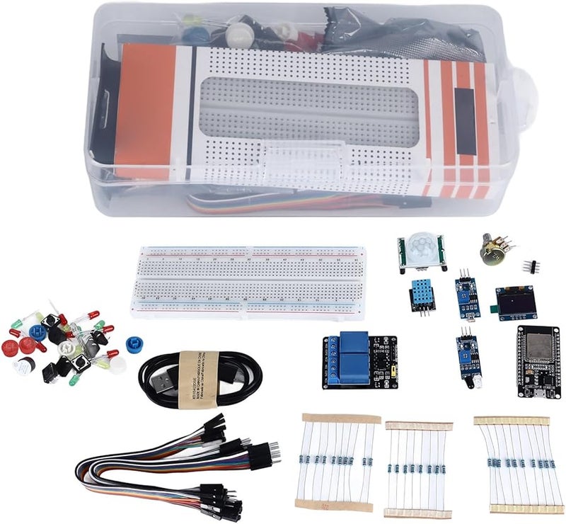 Starter Kit with OLED Display Buzzer and LED for Arduino IDE MicroPython Programming - Image 1