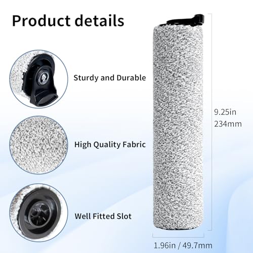 keluke Roller Brush Replacement Compatible with Tineco iFloor 3,Floor One S3, iFloor 2 Cordless Vacuum Cleaner, Replacement Parts Include 2 Brush Rollers - Image 5