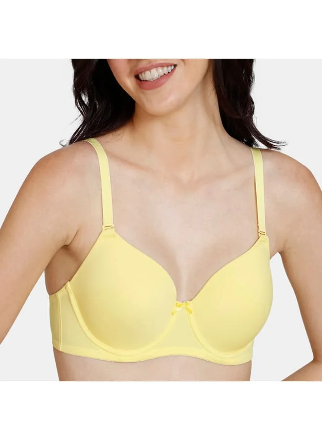 zivame Zivame Solid Padded Wired Bra with Hook and Eye Closure