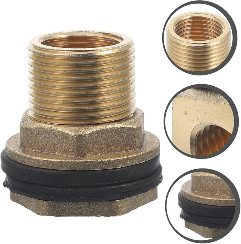 محول خرطوم حديقة نحاسي لغسالة الضغط للمركبات الترفيهية، سهل التركيب مع حلقات العزل - Image 4