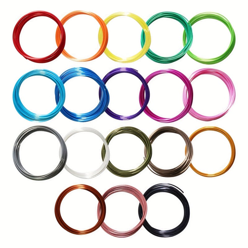18 Random Silk PLA 3D Printer Filament Sample Pack 18 Rolls 196.85 Inch Per Color Total 3543.31 Inch - Image 4