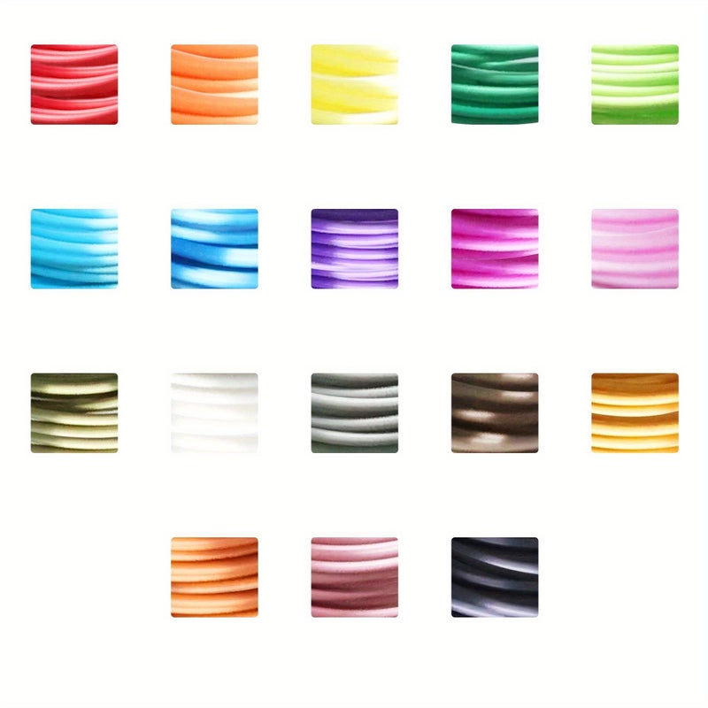 18 Random Silk PLA 3D Printer Filament Sample Pack 18 Rolls 196.85 Inch Per Color Total 3543.31 Inch - Image 3