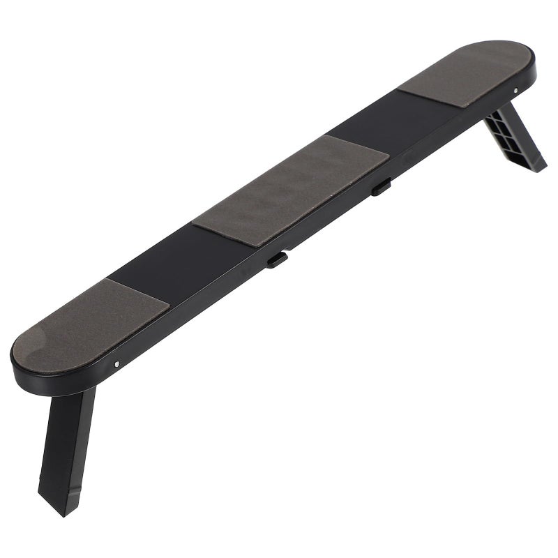 Foldable Laptop Stand Black Plastic Riser Non Skid Elevated Holder for Desk Office Travel - Image 2