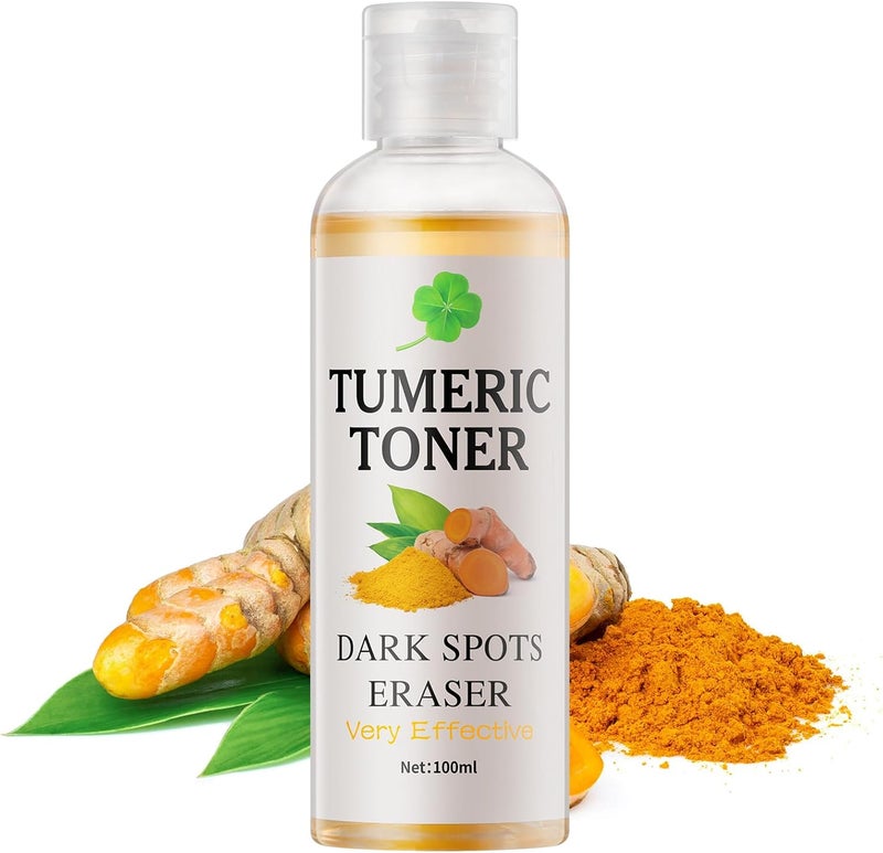 YAFUSIPE Toner for Dark Spots Turmeric Dark Spot Corrector Toner Facial Toner for Acne Prone Skin Dark Spot Remover for Face Hydrating Face Toner for Women Moisturizing Toner Face for Dry Oily Skin 4OZ