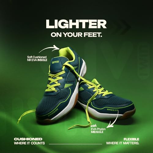 Aivin Breeze Men’s Badminton Shoes (Non-Marking) I Lightweight & Durable Indoor Sports Shoes for Squash, Table Tennis - Image 5