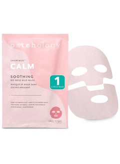 Patchology Patchology Calm SmartMud Clay Mask For Face - No Mess Soothing Mud Mask w/Calamine, Colloidal Oatmeal, & Niacinamide - Reduces Redness & Moisturizes Skin - Face Mask Skin Care for Women (1 Count) 
