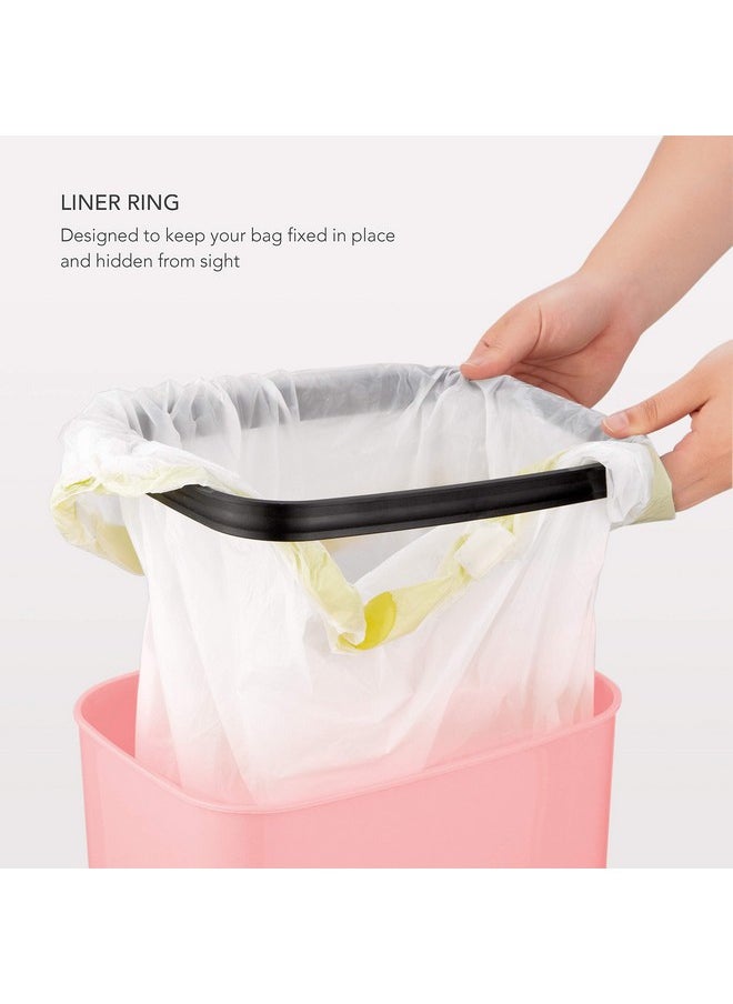 Ninestars Ninestars DZT-12-5PK Bedroom or Bathroom Automatic Touchless Infrared Motion Sensor Trash Can, ABS Plastic (Rectangular, Pink) Trashcan, 3 Gal 1 Count (Pack of 1)  - Image 4