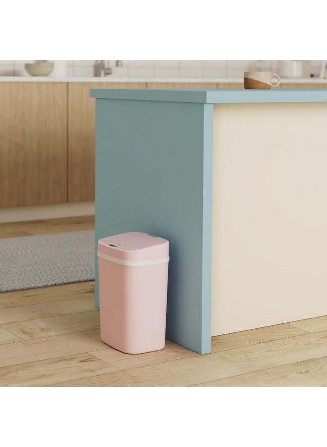 Ninestars Ninestars DZT-12-5PK Bedroom or Bathroom Automatic Touchless Infrared Motion Sensor Trash Can, ABS Plastic (Rectangular, Pink) Trashcan, 3 Gal 1 Count (Pack of 1)  - Image 2