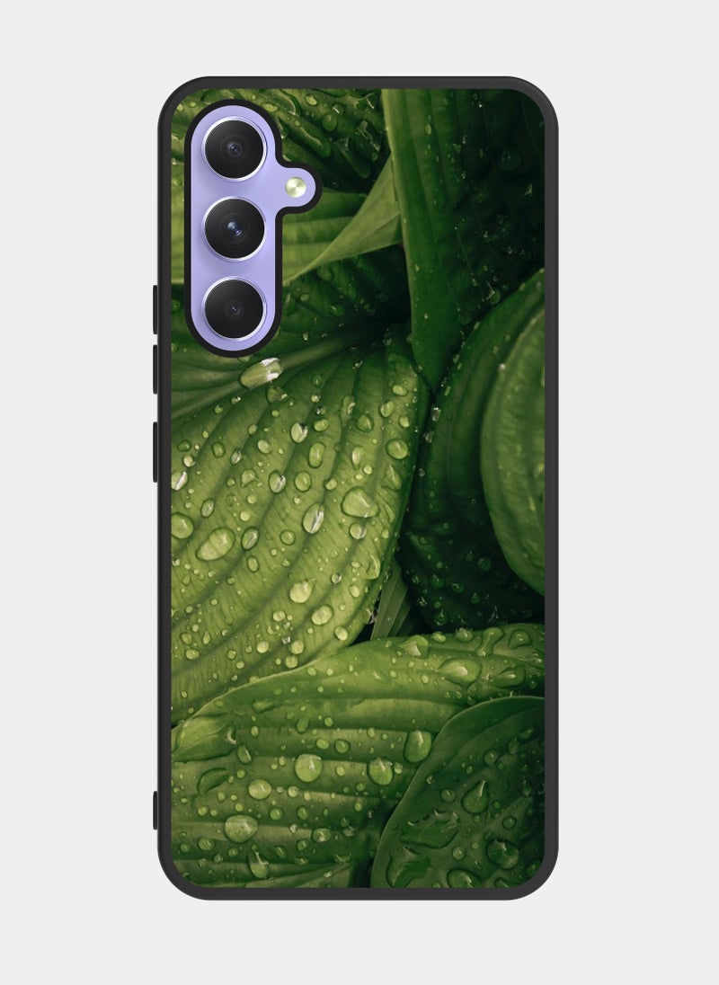 PXLAAT Samsung Galaxy A54 case cover Green Leafs - Image 1