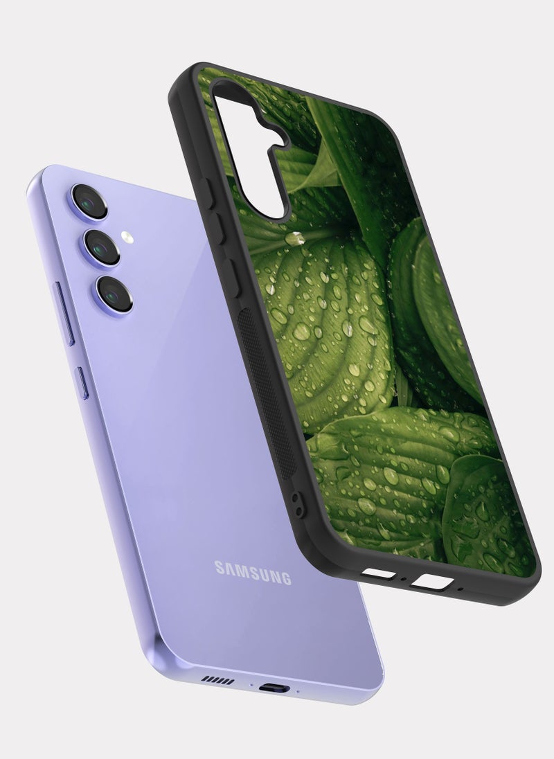 PXLAAT Samsung Galaxy A54 case cover Green Leafs - Image 2