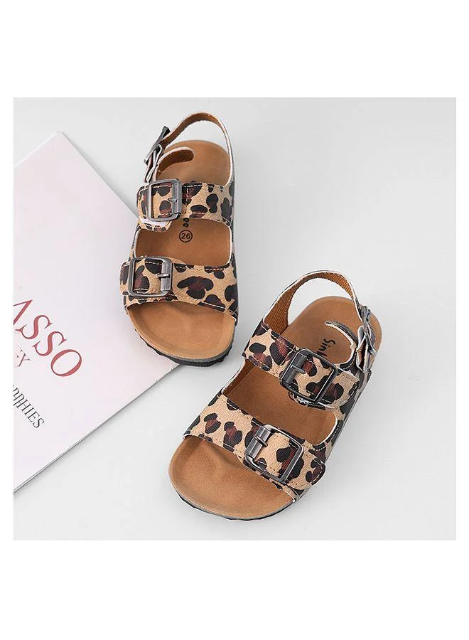 Mark & Mia Mark & Mia Leopard Print Sandals - Light Brown/Black