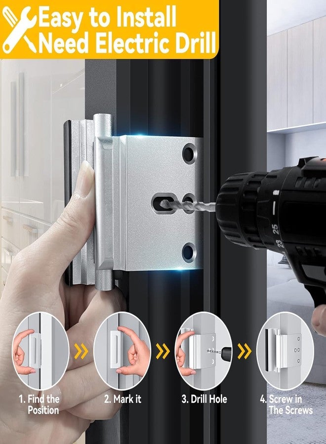 Whixant Home Security Door Lock-Childproof Door Reinforcement Lock with 3 Inch Stop-Main Door Safety Latch Lock-Defend Home from Unauthorized Entry - Image 2