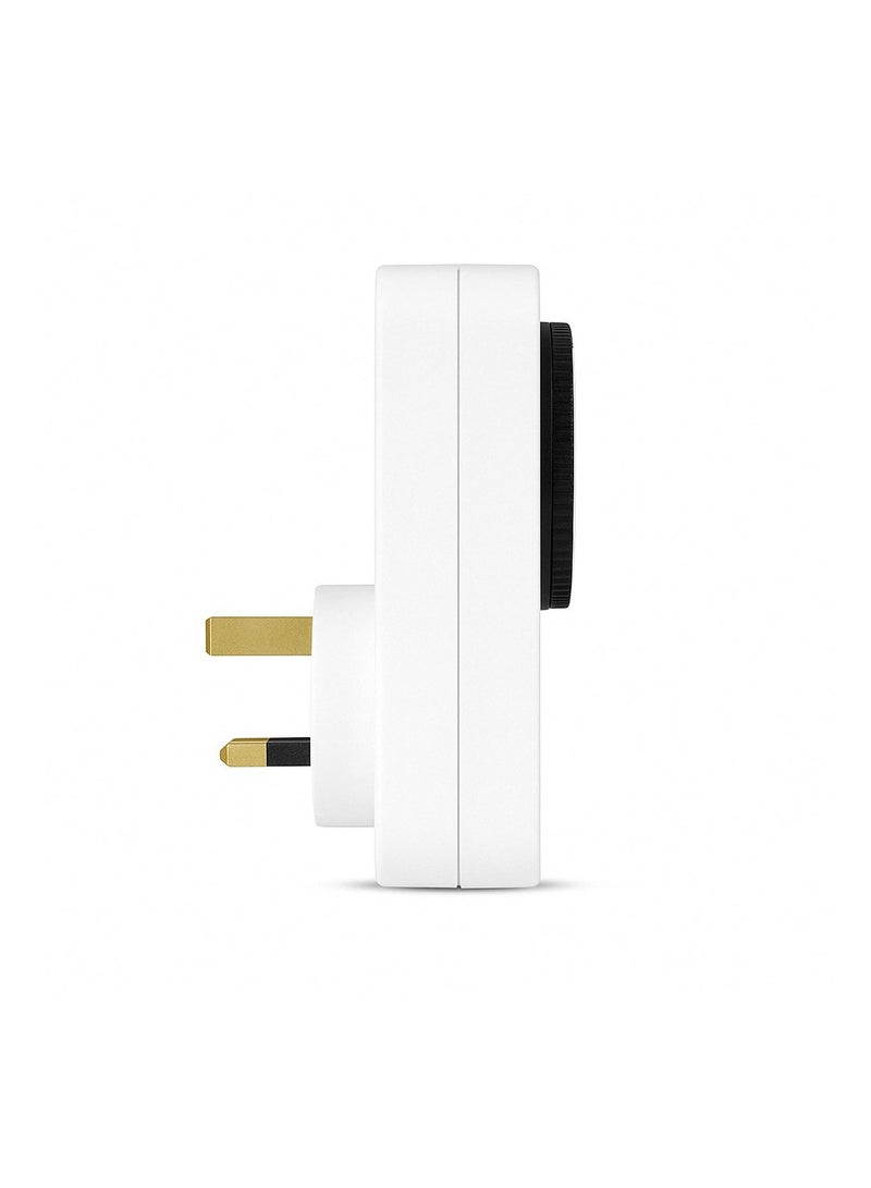 فيتو مقبس فيتو ميكانيكي يعمل لمدة 24 ساعة، قابس المملكة المتحدة، مقبس حائط مع مفتاح مؤقت، أبيض - Image 2