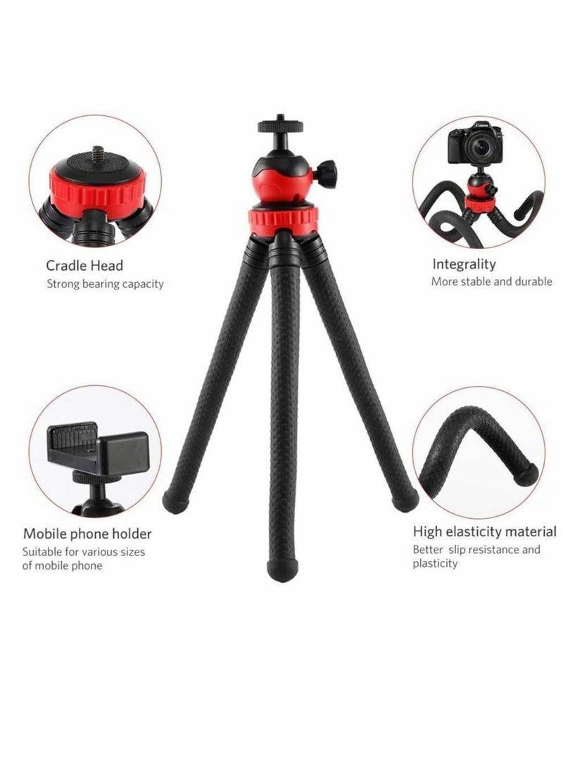 Captaintech Tripod for iPhone and Camera, Lightweight Tripods for Smartphone with Mount for Camera for GoPro, Mobile Cell Phone, Bendable Small Tripod Stand Holder, Portable for iPhone Tripod for Live Streaming - Image 3