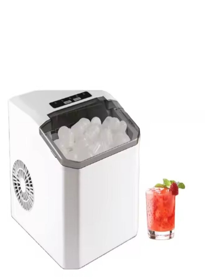 زوم بلس صانعة ثلج على سطح العمل بسعة 1.5 كجم، صانعة ثلج محمولة، ثلج مع وظيفة التنظيف الذاتي مع مغرفة ثلج وسلة. - Image 2