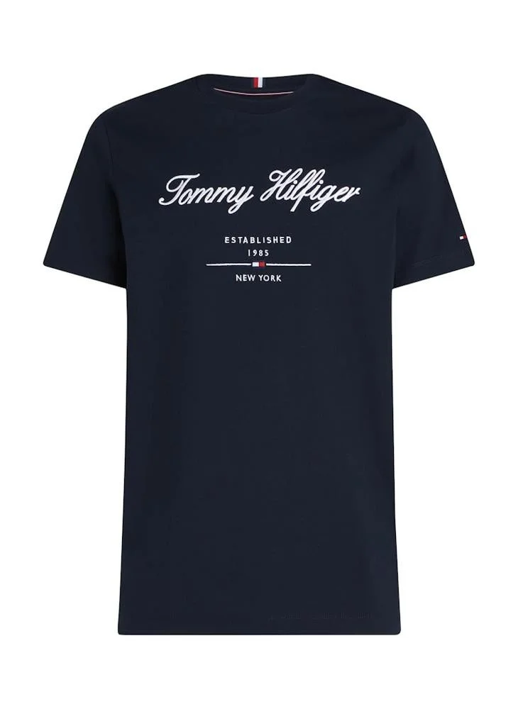 Tommy Hilfiger Desert Sky Logo Crew Neck T-Shirt for Men | Best Price UAE