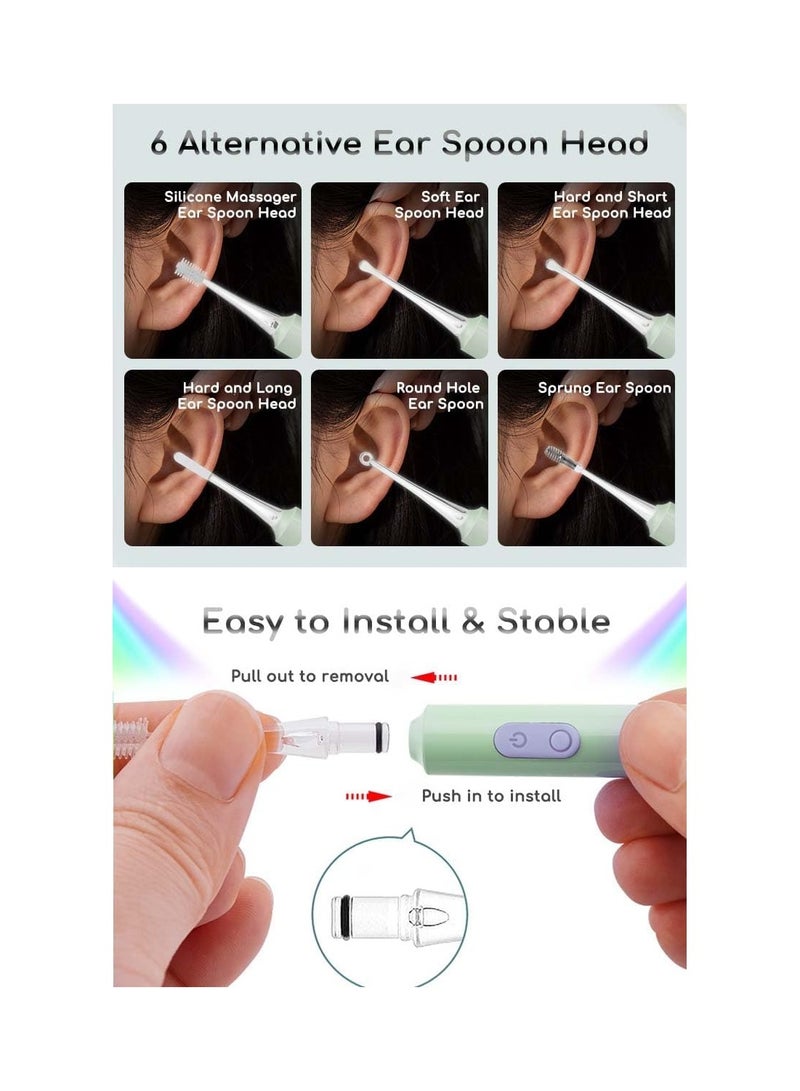 SYOSI Ear Wax Removal Tools 12 Pack Ear Cleaning Tool with 2 LED Lights Built-in USB Ear Wax Remover  Invisible Earwax Cleaner Tool with Magnifying Glass for Kids and Adults with Storage Box - Image 2