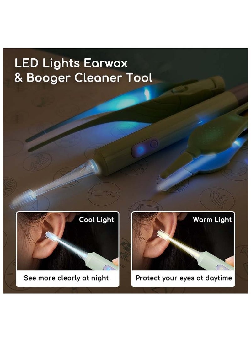 SYOSI Ear Wax Removal Tools 12 Pack Ear Cleaning Tool with 2 LED Lights Built-in USB Ear Wax Remover  Invisible Earwax Cleaner Tool with Magnifying Glass for Kids and Adults with Storage Box - Image 3