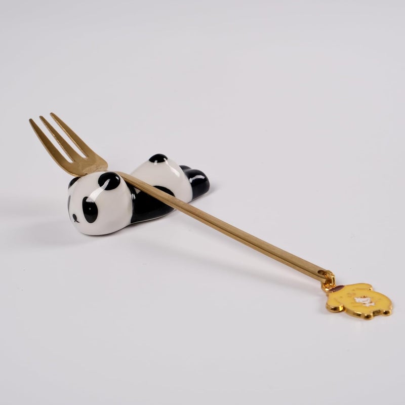Joyscale Store 8 Pcs Cute Ceramic Panda Chopsticks Rest Rack Stand Holder for Chopsticks, Ceramic Ware Chopsticks Stand Rest Rack, Matcha Scoop Holder Rest, Gift Suitable For Everyone - Image 3